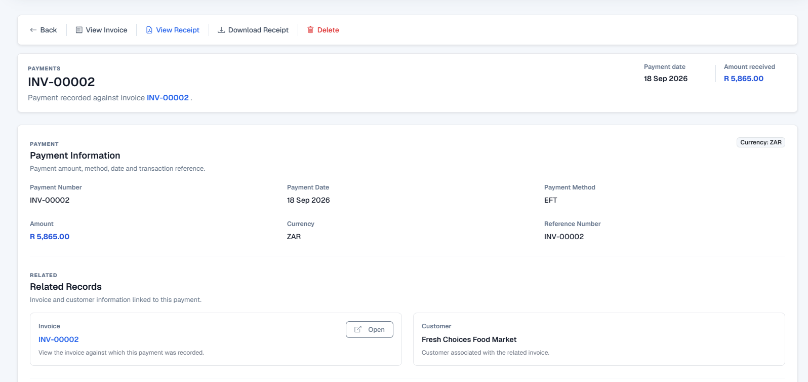 KR Invoice Pro payment details